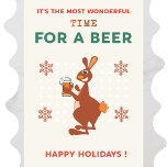 Australian christmas cards Funny Aussie Beer<br><div class="desc">Kangaroo Christmas Cards | Zazzle Spread festive cheer with personalised Kangaroo Christmas cards. Are you looking for an australian christmas cards or for an animal pun christmas cards ? This kangaroo holding a beer, the snowflakes on the beige background and the red and green text "It's the most wonderful time...</div>