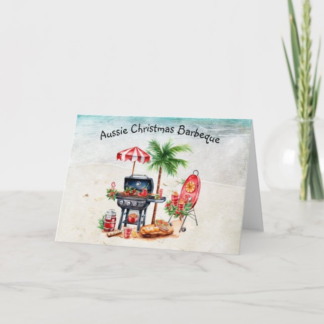 Australian Christmas Folded Holiday Card (Front)