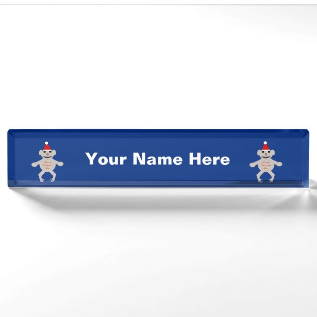 Australian Christmas Koala Bear Custom Nameplate (Front)
