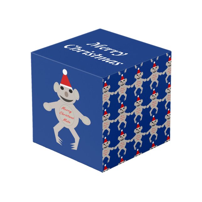 Australian Christmas Koala Bear Custom Photo Cube (Front Angled)
