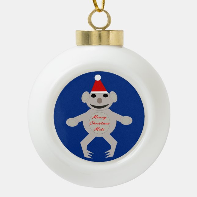 Australian Christmas Koala Bear Ornament (Front)