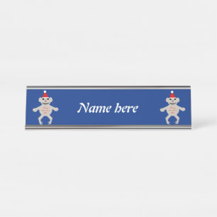 Australian Christmas Koala Bear Personalised Desk Name Plate