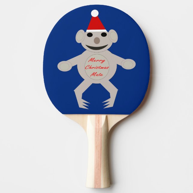 Australian Christmas Koala Bear Ping Pong Paddle (Front)