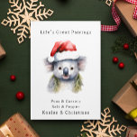 Australian Christmas Koala  Card<br><div class="desc">Christmas & Koalas! Of course they go together…..like peas & carrots of course!</div>