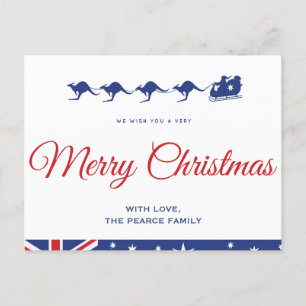 Australian christmas postcards Kangaroo Aussie