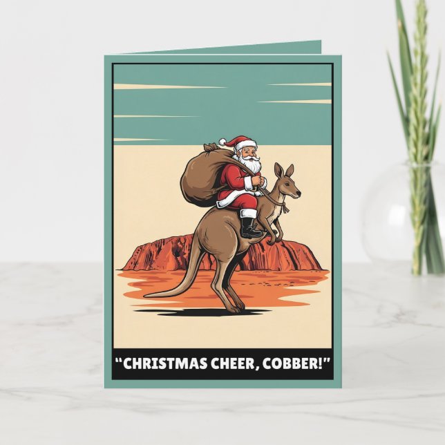 Australian Christmas Santa Card (Front)