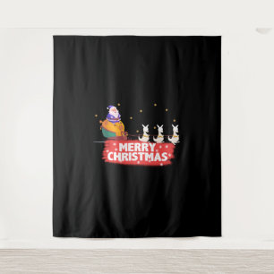 Australian Christmas, Santa Claus, beach Tapestry