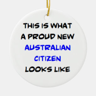 australian citizen, proud new ceramic tree decoration