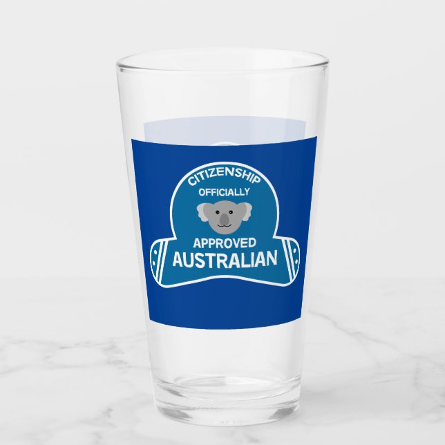 Australian Citizenship | Aussie Citizen Two-Tone C Glass (Front)