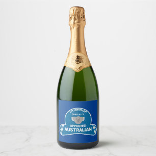 Australian Citizenship Aussie Citizen Two-Tone C Sparkling Wine Label