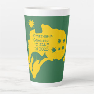 Australian Citizenship Gift Aussie Citizenship Latte Mug