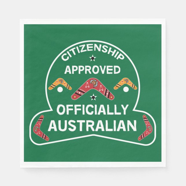 Australian Citizenship Gift | Aussie Citizenship   Napkin (Front)
