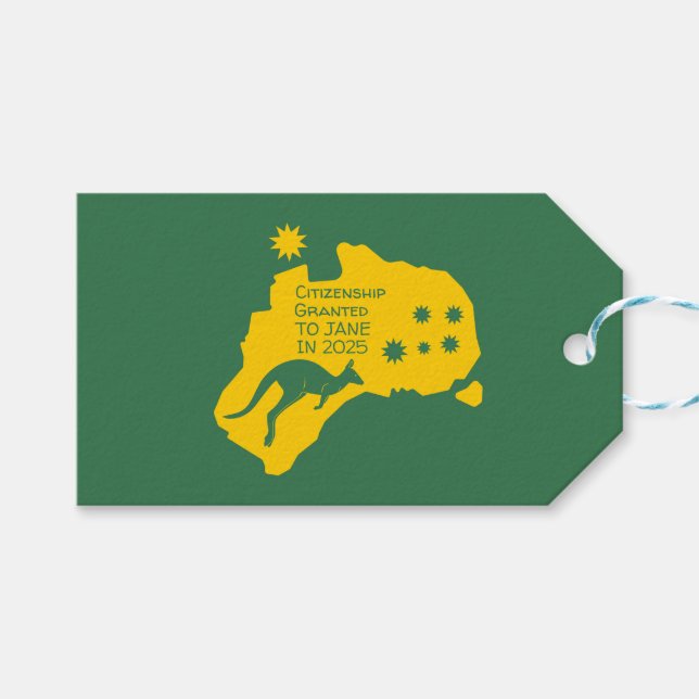 Australian Citizenship Gift | Aussie Citizenship   Tags (Front (Horizontal))