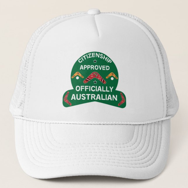 Australian Citizenship Gift | Aussie Citizenship   Trucker Hat (Front)