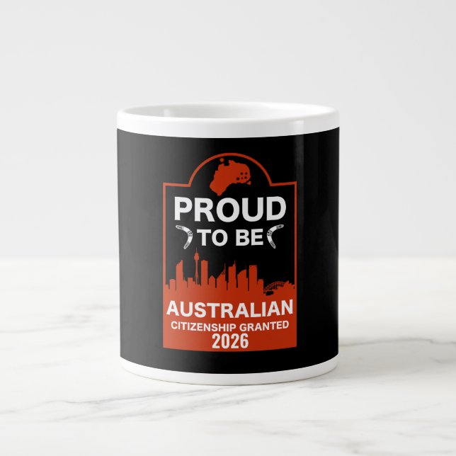 Australian Citizenship Gift Large Coffee Mug (Front)