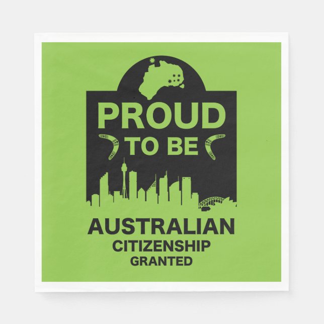 Australian Citizenship Gift Napkin (Front)