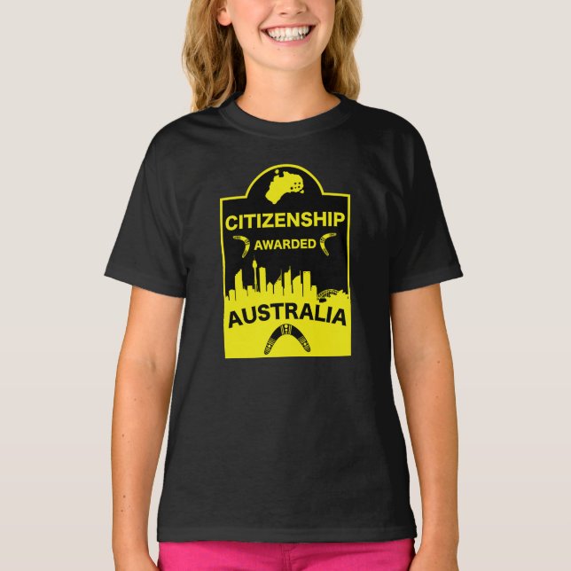 Australian Citizenship Gift T-Shirt (Front)