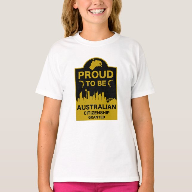 Australian Citizenship Gift T-Shirt (Front)