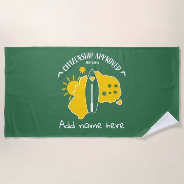 Australian Citizenship Gifts Congratulations   Beach Towel (Front)