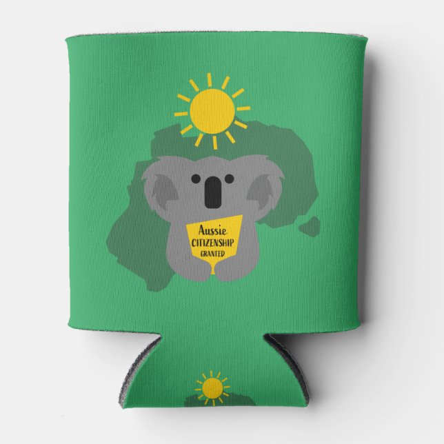 Australian Citizenship Party Congratulations Gift  Can Cooler (Front)
