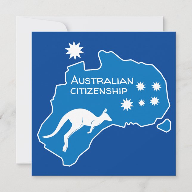 Australian Citizenship Party Gifts Card (Front)