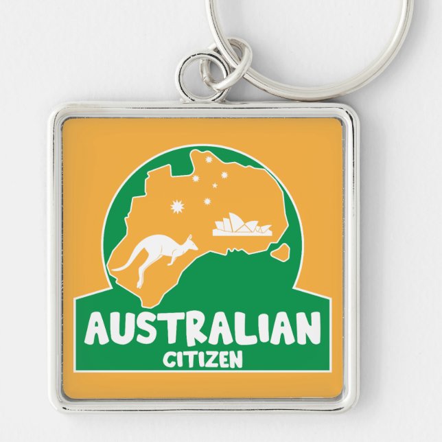 Australian Citizenship Party Gifts Key Ring (Front)