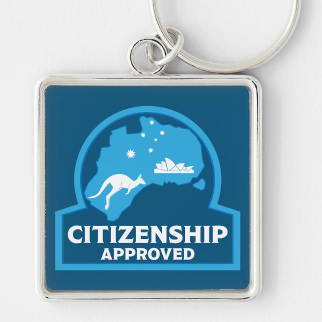 Australian Citizenship Party Gifts Key Ring (Front)