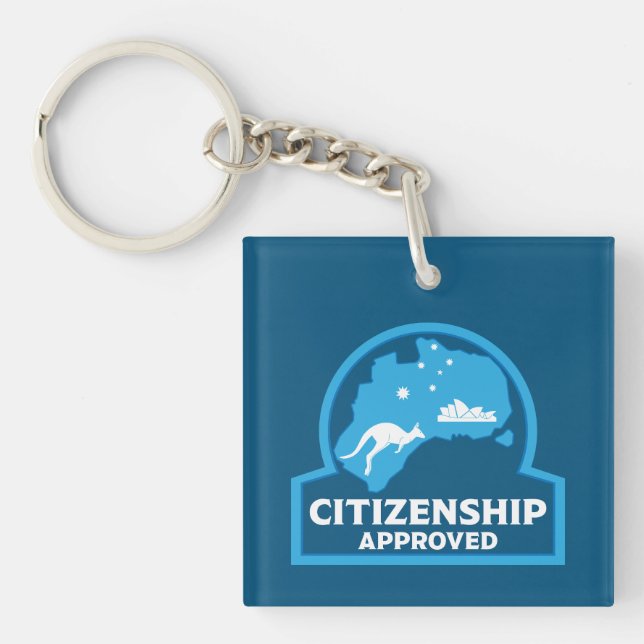 Australian Citizenship Party Gifts Key Ring (Front)