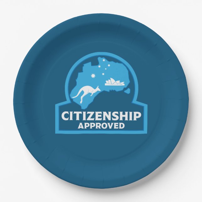 Australian Citizenship Party Gifts Paper Plate (Front)
