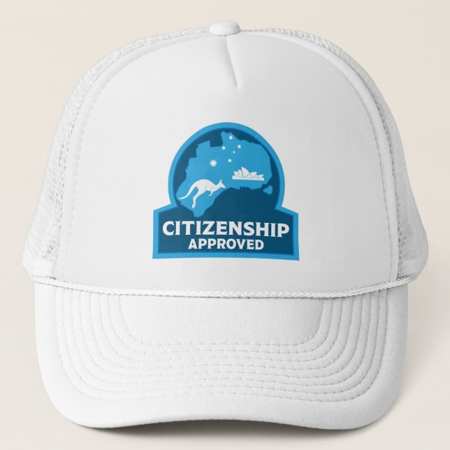Australian Citizenship Party Gifts Trucker Hat (Front)