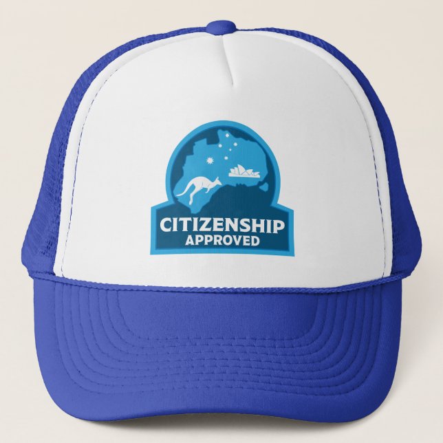 Australian Citizenship Party Gifts Trucker Hat (Front)