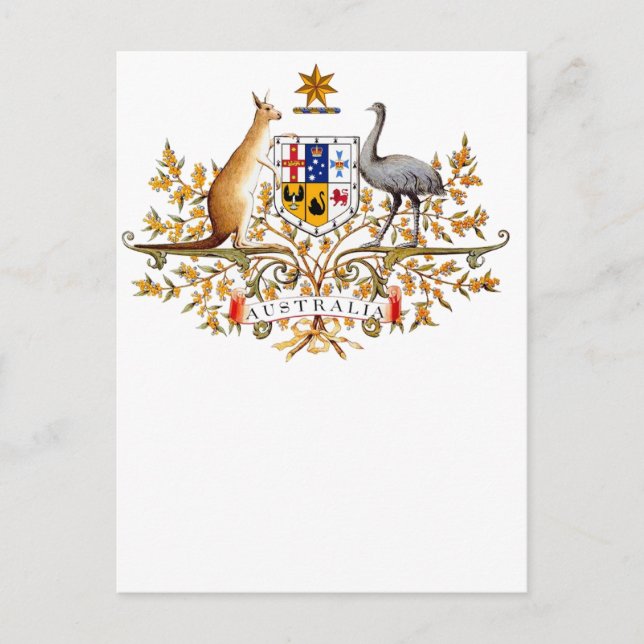 australian coat of arms postcard (Front)