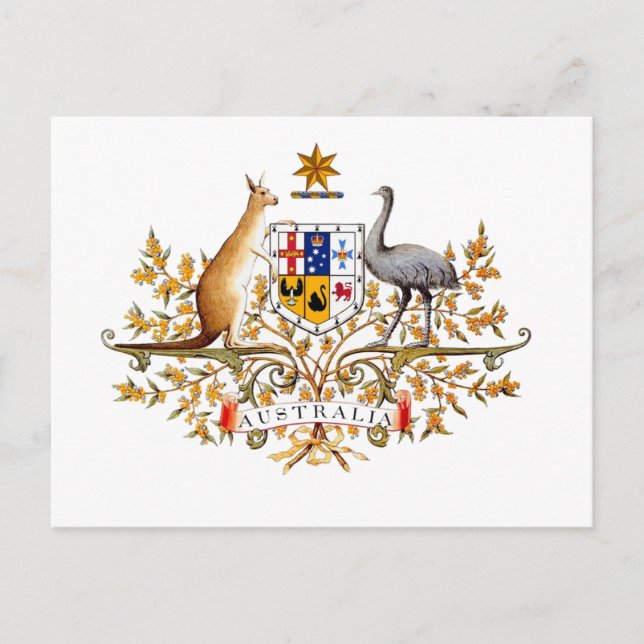 australian coat of arms postcard (Front)