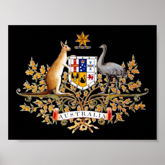 Australian Coat of Arms Print (Front)