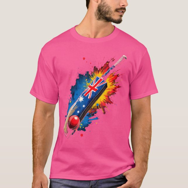 Australian Cricket Bat T-Shirt (Front)