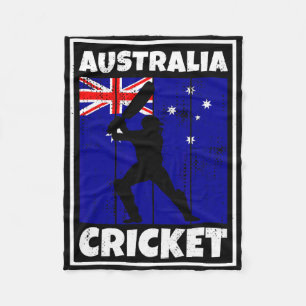 Australian Cricket Fan Flag Of Australia Cricket  Fleece Blanket