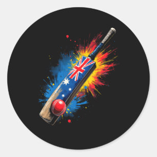 Australian Cricket T  Classic Round Sticker