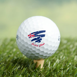 Australian Custom Name Golf Balls Aussie Flag
