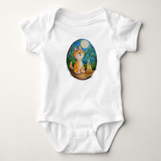 Australian Dingo howling on baby romper playsuit Bodysuit