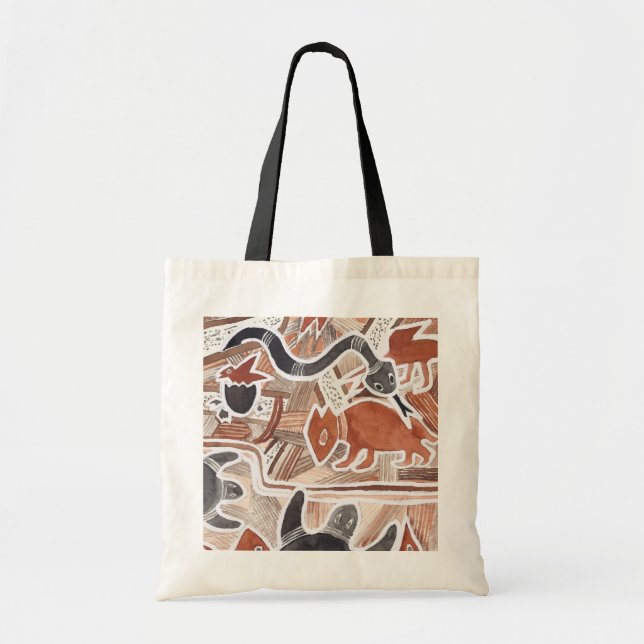 Australian Dreams Animals Turtle Snake Tote bag (Front)