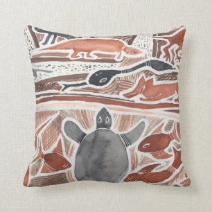 Australian Dreams Mythical Animals Turtle Pillow