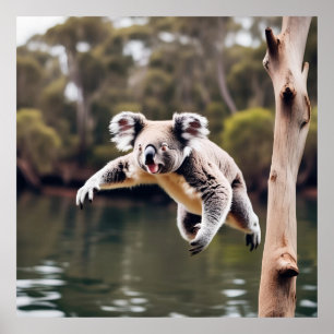Australian Drop Bear Koala Poster