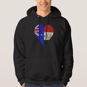 Australian Egyptian Flag Heart Hoodie
