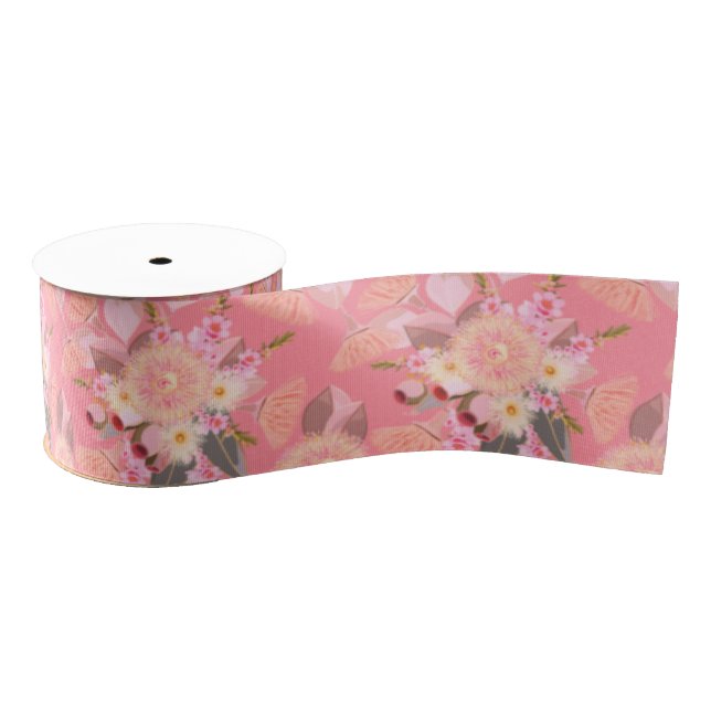 Australian Eucalyptus Blooms Grosgrain Ribbon (Spool)