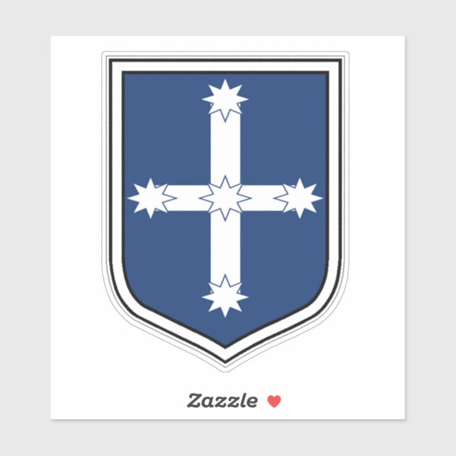 Australian Eureka flag in the shape of a shield (Sheet)