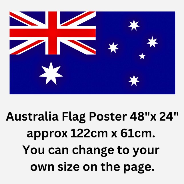 Australian Flag 48"x24"  (change to your own size) Poster (Creator Uploaded)