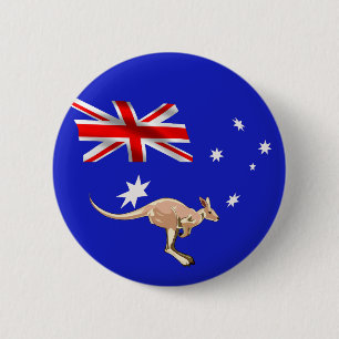 Australian flag 6 cm round badge