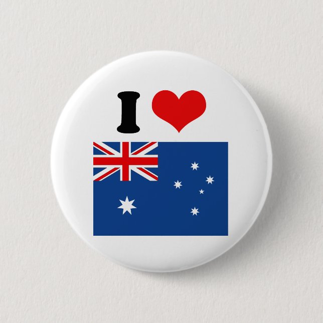 Australian Flag 6 Cm Round Badge (Front)