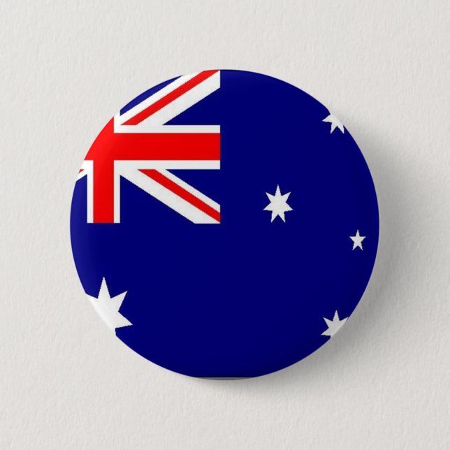 Australian Flag 6 Cm Round Badge (Front)