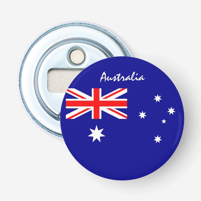 Australian Flag & Australia, Aussie party /sports Bottle Opener (Front)